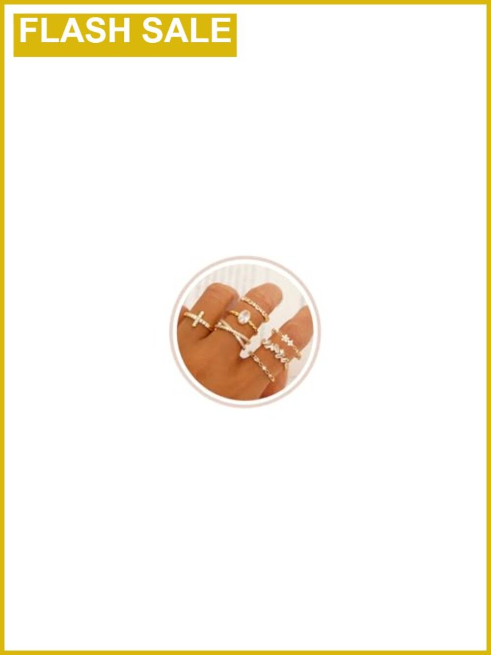 Non Tarnish Gold Plated Stackable Rings Set of 8